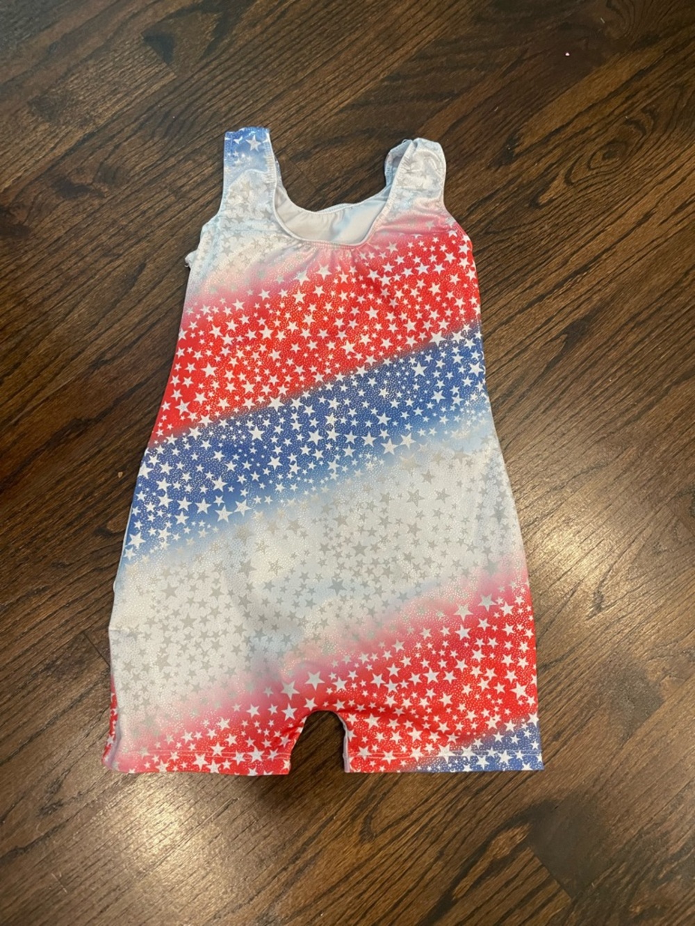 Patriotic Star Print Romper - Red, White & Blue